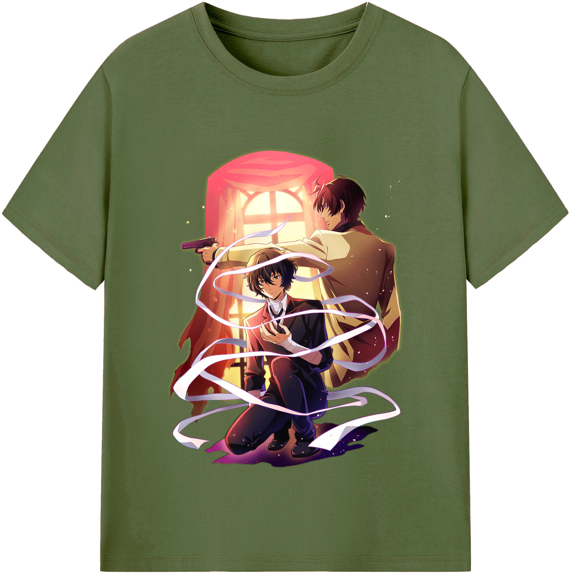 （画像用） 文豪ストレイドッグス Bungo Stray Dogs 綿100％半袖Tシャツ（フロントプリント）